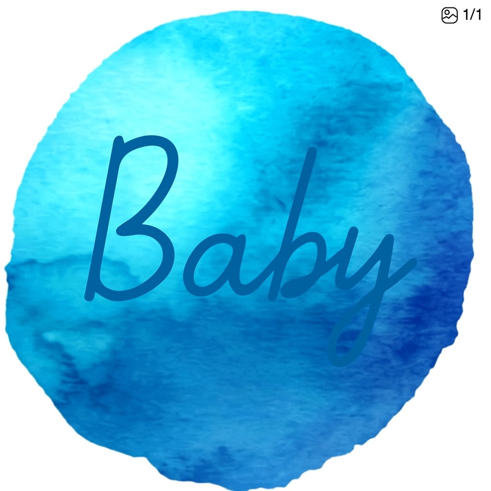 Blue Baby Graphic Circle